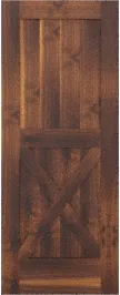 Barn Single X Walnut Doors