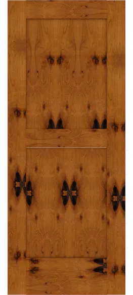 Custom Knotty Alder Bathroom Doors | Estate Millwork Product Image