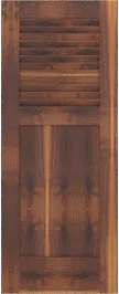 Louvered Bahama Walnut Doors