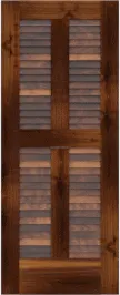 Louvered Biscane Walnut Doors