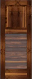 Louvered Havana Walnut Doors