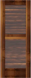 Louvered Key West Walnut Doors