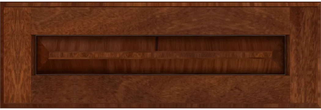 Custom Flat Panel Sapele Drawer Fronts | Estate Millwork Product Image