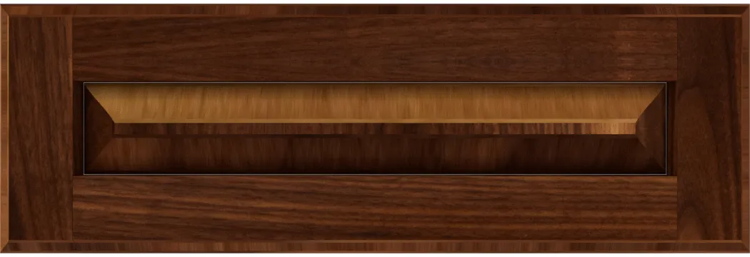 Custom Flat Panel Walnut Drawer Fronts | Estate Millwork Product Image