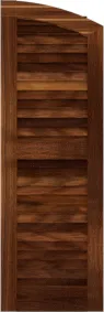 Arched Asheville Walnut Shutters