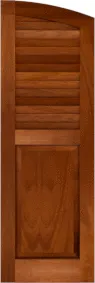 Arched  Lighthouse  Mahogany  Shutters