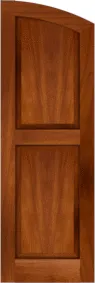 Arched  Stone  Harbor  Mahogany  Shutters