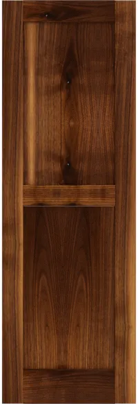 Custom Walnut Flat Panel Shutters | Estate Millwork Product Image