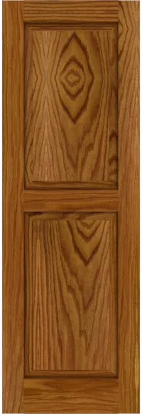 Custom Red Oak Raised Panel Shutters | Estate Millwork Product Image