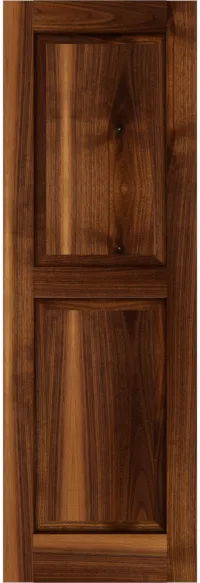 Custom Walnut Outdoor Shutters | Estate Millwork Product Image
