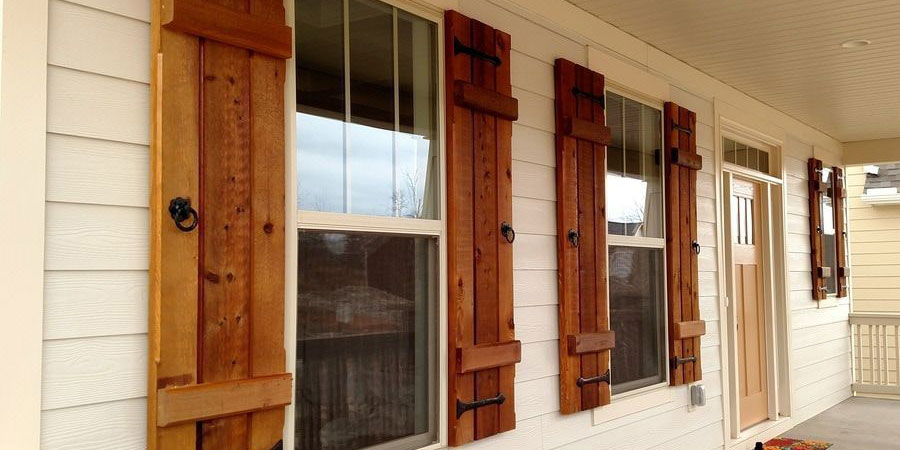 Board and Batten Shutters: Custom Wood